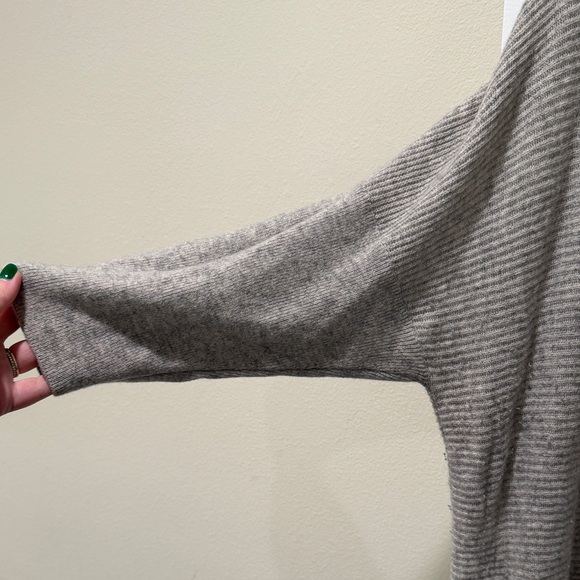 Charter Club Women's Light Gray V-Neck Sweater - Picture 3 of 6